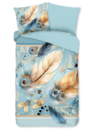 Muller Textiles Dekbedovertrek 33151 Wizz Aqua/Veren/1 persoons
