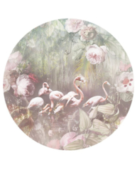 Behangexpresse Floral-Utopia Cirkel Flamingo Found Light INK319 Botanisch/Vogels