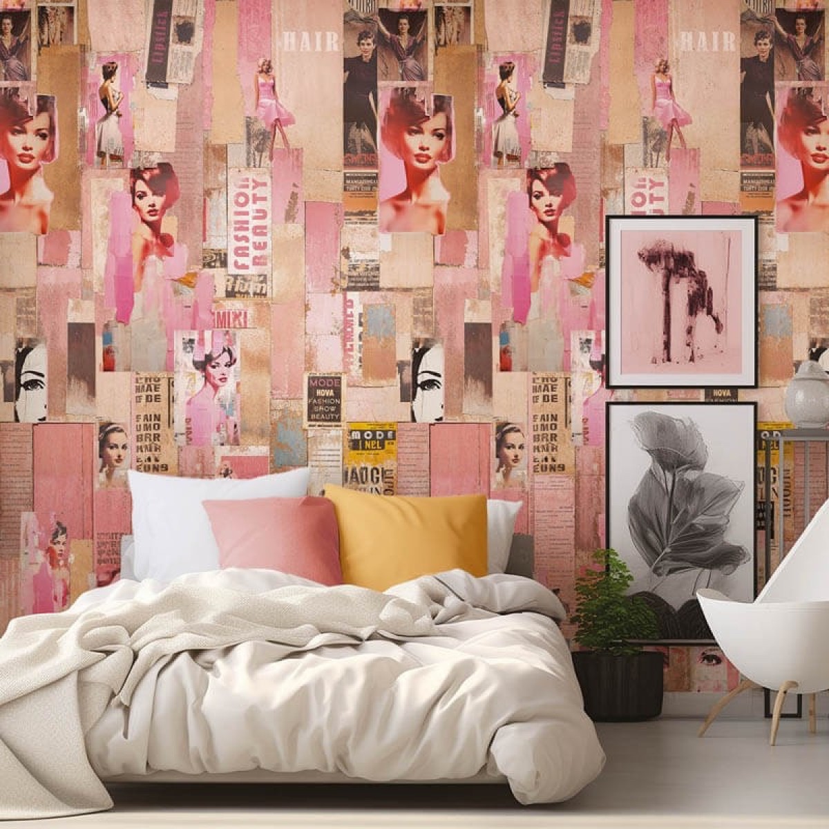 Lutèce Les Aventures Fotobehang 51242403 Panoramique Pink Pin Up/Fashion