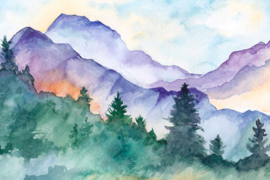 AS Creation Designwalls 2 Canvas Schilderij DD123915 Mountain Paint/Bergen/Natuur