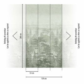 AS Creation Lilly en Luis Fotobehang 770691 Foggy Forest/Mist/Bomen