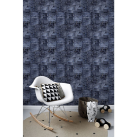 Esta Home Denim & Co Behang 137736 Denim Dark Blue/Spijkerbroek