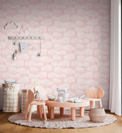 AS Creation Lilly en Luis Behang 77143-2/771432 Wolken Roze/Kinderkamer
