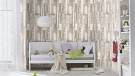 Opruiming/Sale Rasch Behang 203714 Outlet/Hout/Planken/Vintage