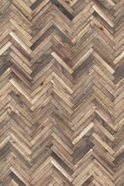 Behangexpresse New Materials Fotobehang  INK7054 Visgraat/Hout