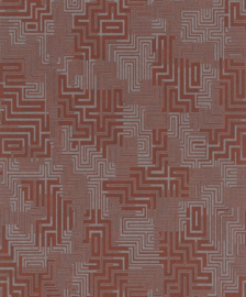 Rasch Textil Solene Behang 290591 Modern/Grafisch/Labyrint/Glitter