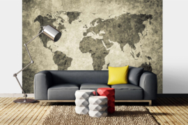 Dimex/Wall Murals 2023 Fotobehang MS-5-1511 Grunge Map/Wereldkaart