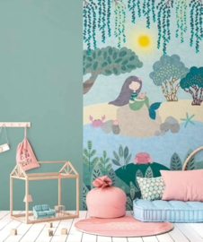 AS Creation Lilly en Luis Fotobehang 770671 Koraal Kingdom/Zeemeermin