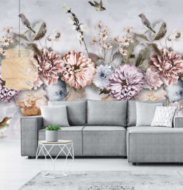 Behangexpresse Floral-Utopia Fotobehang INK7550 Cool Florals/Bloemen