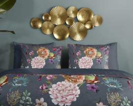 Muller Textiles Dekbedovertrek 20017-D Parma Anthracite/Descanso/Bloemen