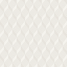 Dutch Wallcoverings Grace Behang GR322301 3D Stitched Cube Silver/Kubus