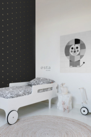 Esta Home Black & White Behang 155-139130 Kruissteek/Modern
