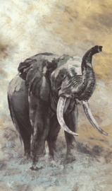 Noordwand Travertino Fotobehang 33099 Aquarel Olifant/Dieren
