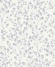 Dutch Wallcoverings Omura Behang A71402 Bladeren/Calluna Grijs