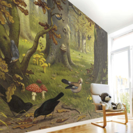 DWD Natural History/M.A Koekkoek Fotobehang NH250069 Boschvogels/Maatwerk