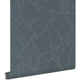 Esta Home Behang 130936 Bladeren Blauwgrijs