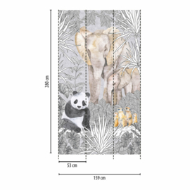 AS Creation Lilly en Luis Fotobehang 770701 Safari Squad/Wilde Dieren