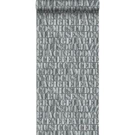 Origin Behang 347595 Matieres Metal/IJzeren Zetletters