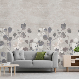 Dutch Wallcoverings One Roll One Motif Behang A41702 Concrete Flower/Bloemen