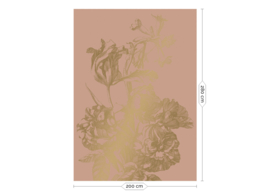 Dutch Wallcoverings Gold Collection Fotobehang MW-022 Engraved Flowers//Bloemen