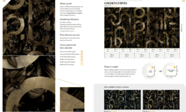 Muance Edition 3 Amber Collection Fotobehang Golden Curves MU13079 Grafisch