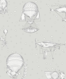 Dutch Wallcoverings Little Kids Behang JR3011 Luchtballon/Sterren