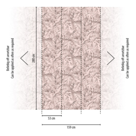 AS Creation Cosmo Living Fotobehang 791457 Palma Pink/Bladeren