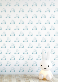 Kek Nijntje Fotobehang WP-512 Miffy Cars Blue