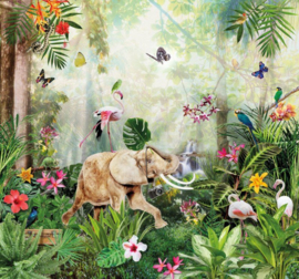 Behangexpresse Sofie & Junar Fotobehang INK7665 Jungle Dance/Dieren