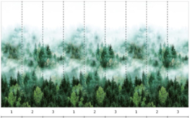 Noordwand Easy Smart Art Fotobehang 47267 Bos in de mist/Naaldbomen