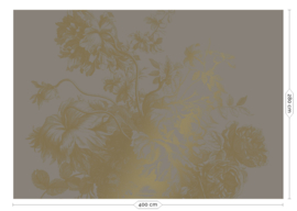 Dutch Wallcoverings Gold Collection Fotobehang MW-018 Engraved Flowers/Botanisch