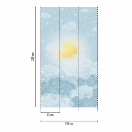 AS Creation Lilly en Luis Fotobehang 770641 Zon/Wolken/Sterren