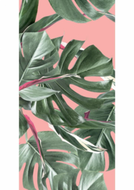 Kek Amsterdam Botanical leaves Pink 2d Fotobehang WP-581 Bladeren