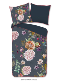 Muller Textiles Dekbedovertrek 20017-D Parma Anthracite/Descanso/Bloemen