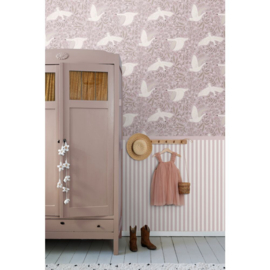 Esta Home Nieuw Behang 130959 Zwanen Lila Paars