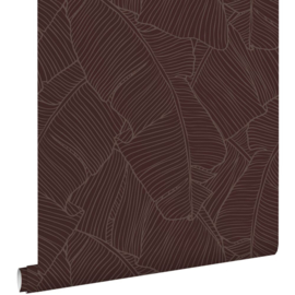 Esta Home Behang 131165 Bladeren Bordeaux Rood