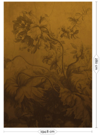 VTWonen/Weer verliefd op je huis 14 December Kek Fotobehang Frans Uyterlinde Fotobehang FU-036 Gradient Flowers Ocre