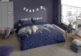 Muller Textiles Dekbedovertrek 20050-M Sofia Dark Blue/Panter/Bladeren/1 Persoons