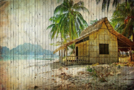 AS Creation Walls By Patel 2 Fotobehang DD113672 Tahiti 1/Landschap/Hout/Hut