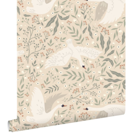 Esta Home Nieuw Behang 139797 Zwanen/Beige