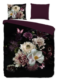 Muller Textiles Dekbedovertrek 10047 Marleen Bordeaux/Bloemen/2 perssons