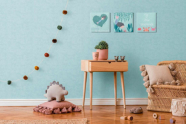 AS Creation Lilly en Luis Behang 77178-9 Uni Structuur/Blauw