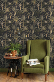 Dutch First Class Arboretum Behang 91102 Ateles Charcoal/Dieren/Apen (Gratis Universele Lijm en Verzending binnen Nederland)