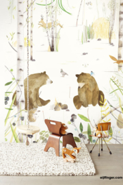 Eijffinger Wallpower Junior Fotobehang 364162 Chitchatting Bears/Bos/Beren