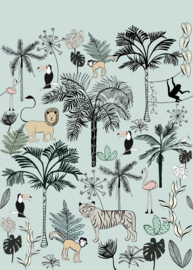 Onszelf Stories Fotobehang 842197 Claas Jungle Aqua/Dieren