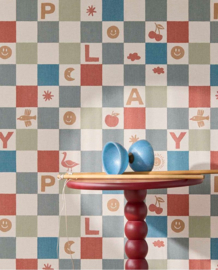 Eijffinger Tiny Treasures Behang 363140 Landelijk/Ruiten/Gratis lijm en verzending