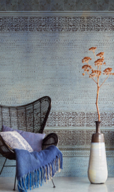 Eijffinger Wallpower Favourites Fotobehang 309056 Tapestry Indigo Shibori/Etnisch