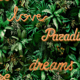 Noordwand Good Vibes Behang GV24211 Paradise Dreams/Neon Tekst