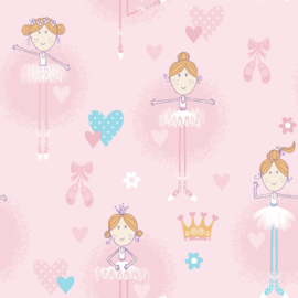 Noordwand Just 4 Kids 2 Behang G56002 Ballet/Meisjes/Kinderkamer/Roze