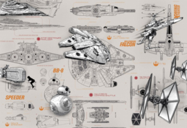Disney 8-493 Star Wars Blueprints Fotobehang  - Noordwand